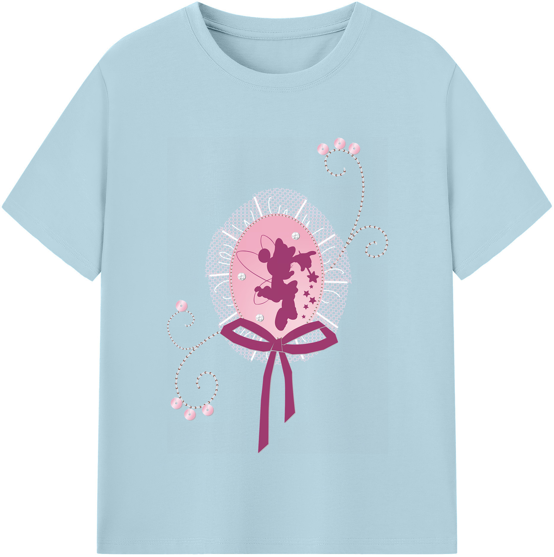 （画像用） ミッキーマウス Mickey Mouse 綿100％半袖Tシャツ（フロントプリント）